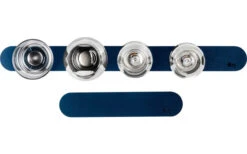 Silwy Barra Metálica Magnética De 25 Cm Con Revestimiento De Cuero Negro