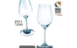 Silwy Imán Copas De Cristal Vino Con Posavasos 250 Ml Juego De 2 -Mobiliario Para El Hogar 365804 2548441