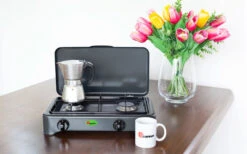 Estufa De Gas CF Parker De 2 Fuegos Sin Fusible De Encendido Antracita -Mobiliario Para El Hogar 397965 2906040