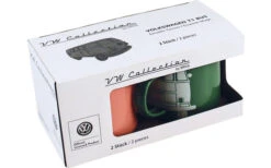 Colección VW T1 Bus Juego De Tazas De Esmalte 2 Piezas 350 Ml Verde / Rosa -Mobiliario Para El Hogar 410594 2980361