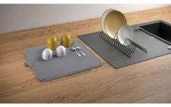 Escurridor Metaltex Dry-Tex 2 En 1 Con Tapete De Microfibra Negro -Mobiliario Para El Hogar 497414 3367262 1