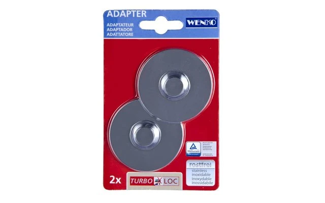 Adaptador Wenko Turbo-Loc Premium/Classic/Style Fijación Sin Taladrar 3 Adaptador Wenko Turbo-Loc Premium/Classic/Style Fijación Sin Taladrar