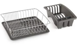 Cesta De Fregadero AquaTex De Metaltex Con Cubeta Y Recogedor De Cubiertos