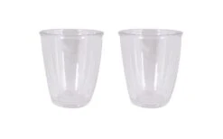 Bo-Camp Termo De Vidrio De Doble Pared 2 Piezas 340 Ml Transparente