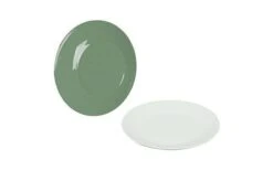 Bo-Camp Plato De Desayuno Bicolor 4 Piezas Verde -Mobiliario Para El Hogar 539788 3654110
