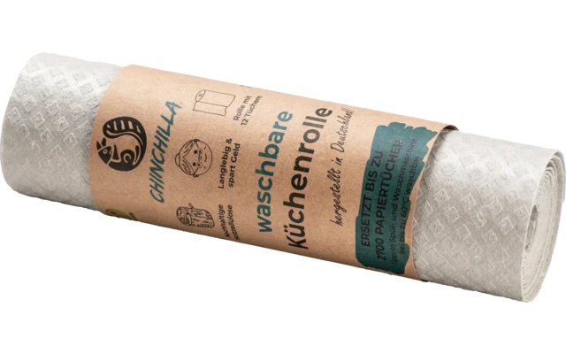 Rollo De Cocina Lavable Chinchilla Madera Celulosa Y Algodón Gris 4 Rollo De Cocina Lavable Chinchilla Madera Celulosa Y Algodón Gris - Imagen 2