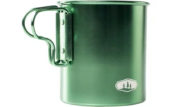 Taza De Aluminio Con Asas Plegables Y Escala De Medición GSI Bugaboo 415 Ml Verde -Mobiliario Para El Hogar 659181 4581219