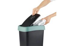 Papelera Rotho Twist Con Tapa Abatible 25 Litros Verde Muérdago -Mobiliario Para El Hogar 689406 4830116