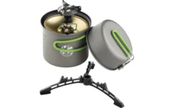 Sistema De Cocina De Fin De Semana Optimus Crux De 3 Piezas Con Hornillo De Gas Y Juego De Cocina De 2 Piezas