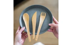 Koziol Rio Cubiertos 3 Piezas Madera Natural -Mobiliario Para El Hogar 730793 4917731