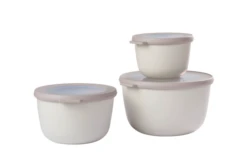 Mepal Cirqula Juego De 3 Cuencos Redondos 500 / 1000 / 2000 Ml Blanco Nórdico